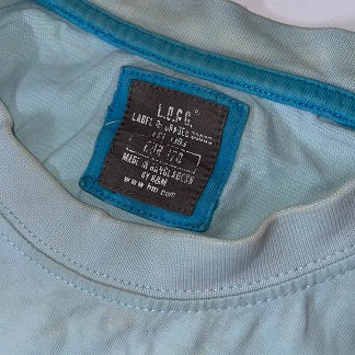 Vintage Blue Areai Branca graphics mens medium tees