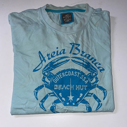 Vintage Blue Areai Branca graphics mens medium tees
