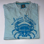 Vintage Blue Areai Branca graphics mens medium tees