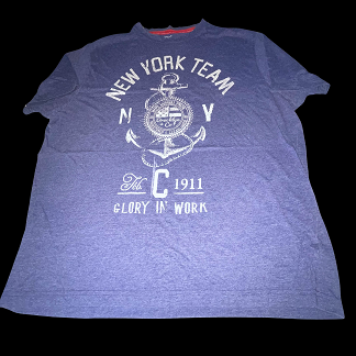 Vintage Blue New York Team graphics mens tees XXL