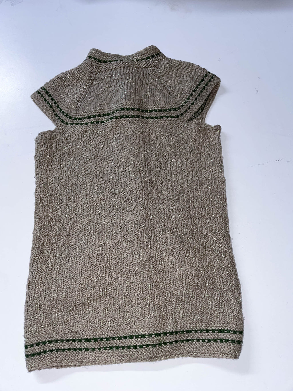 Vintage womens 7 button knitwear brown small vest