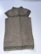 Vintage womens 7 button knitwear brown small vest