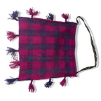 Vintage Red checkered heavy thick hand made bag