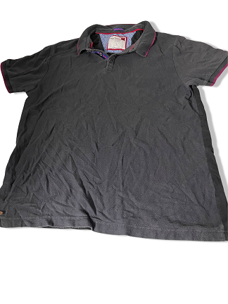 Vintage Black Centered mens large polo shirt
