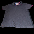 Vintage Black Centered mens large polo shirt