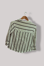 Vintage white stripped womens shirt XS