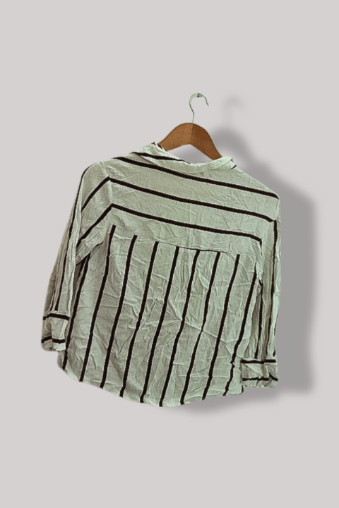 Vintage white stripped womens shirt XS