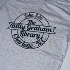 Vintage MV sport The Billy Graham Library graphics mens grey tees in S