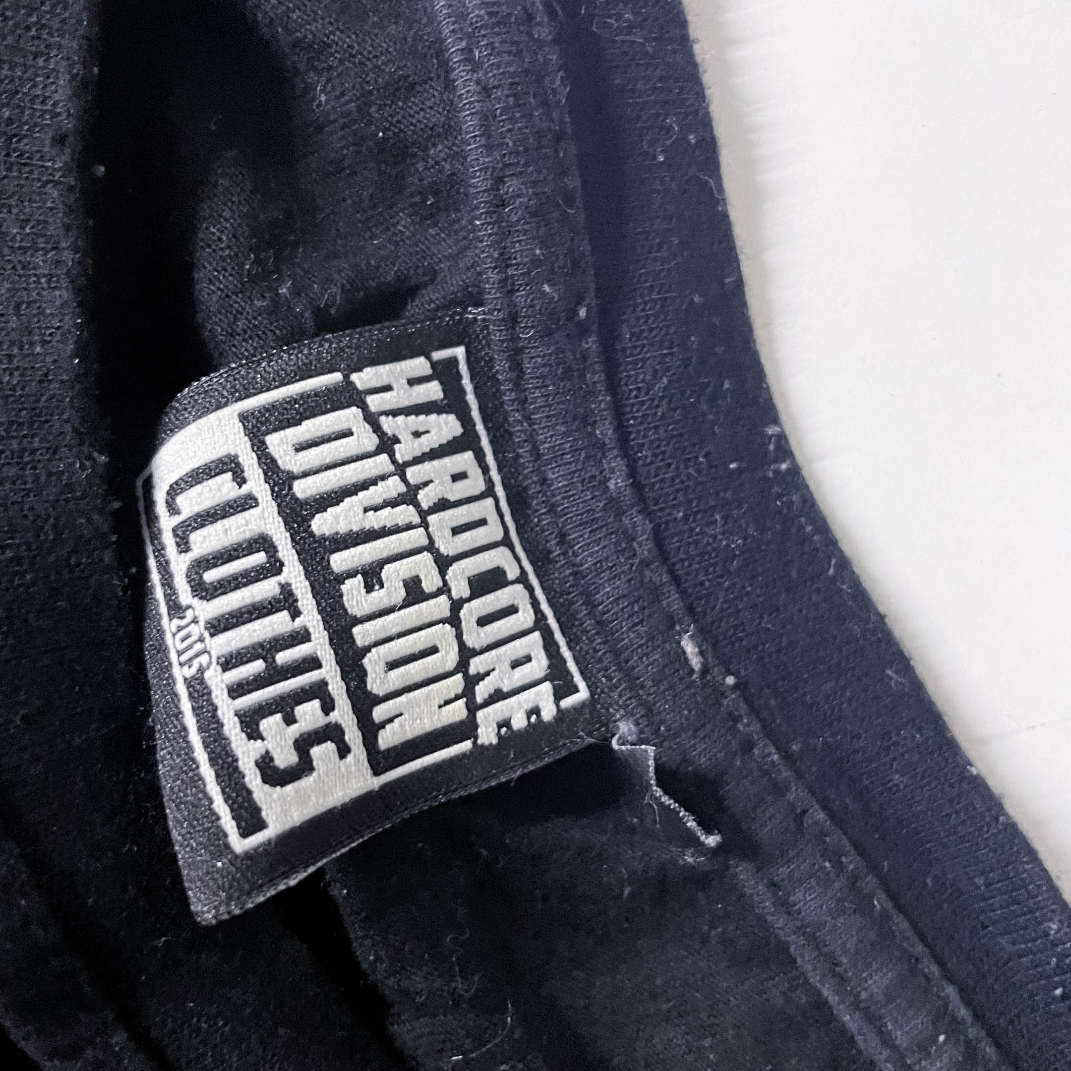 Vintage Black Hardcore division clothes 2015 the guards of yellow graphics tees XL