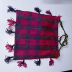 Vintage Red checkered heavy thick hand made bag