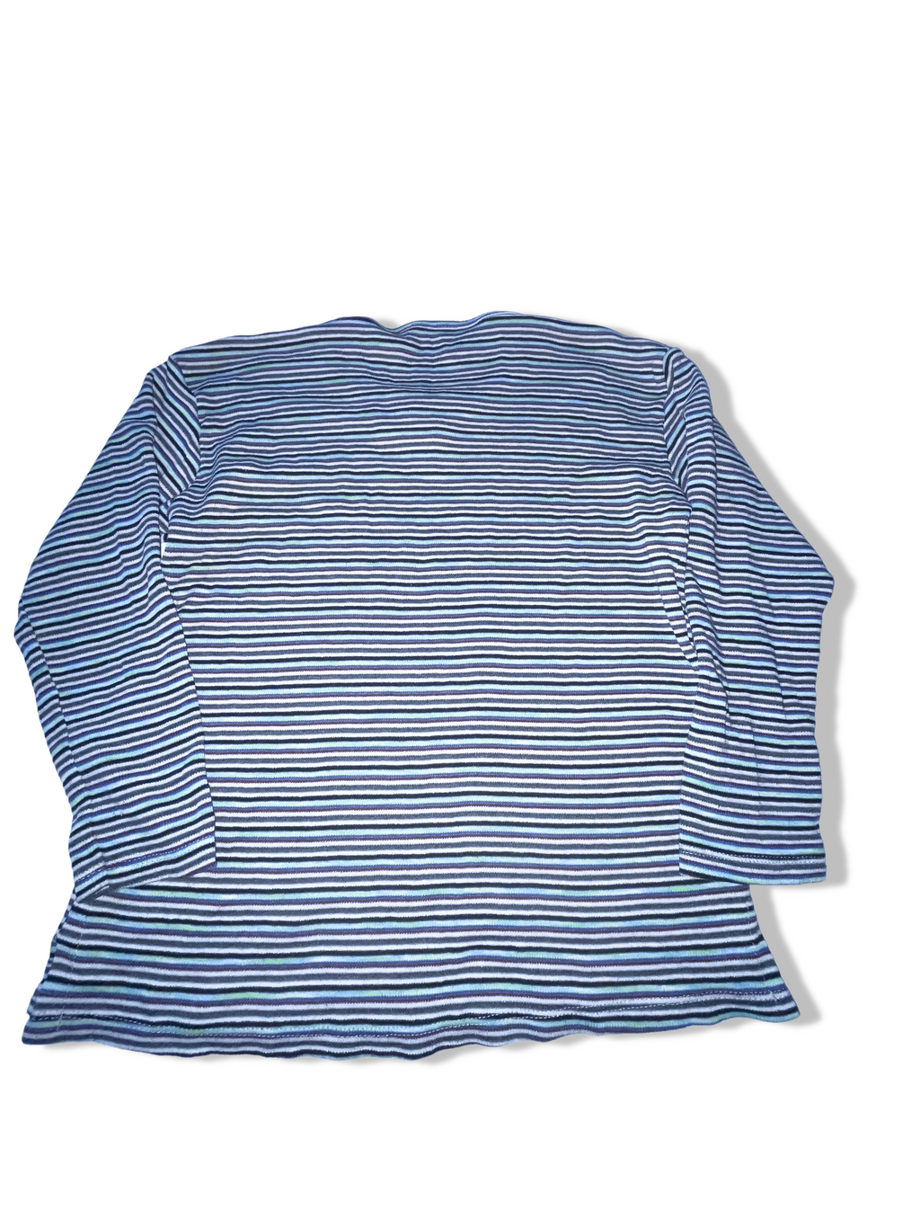 Vintage y2k womens long sleeve multi stripe Tshirt XL