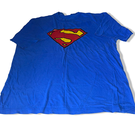 Vintage mens DC Comics Superman logo classic blue tees XL