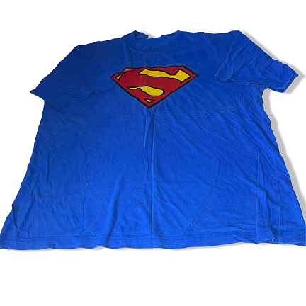 Vintage mens DC Comics Superman logo classic blue tees XL