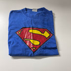 Vintage mens DC Comics Superman logo classic blue tees XL