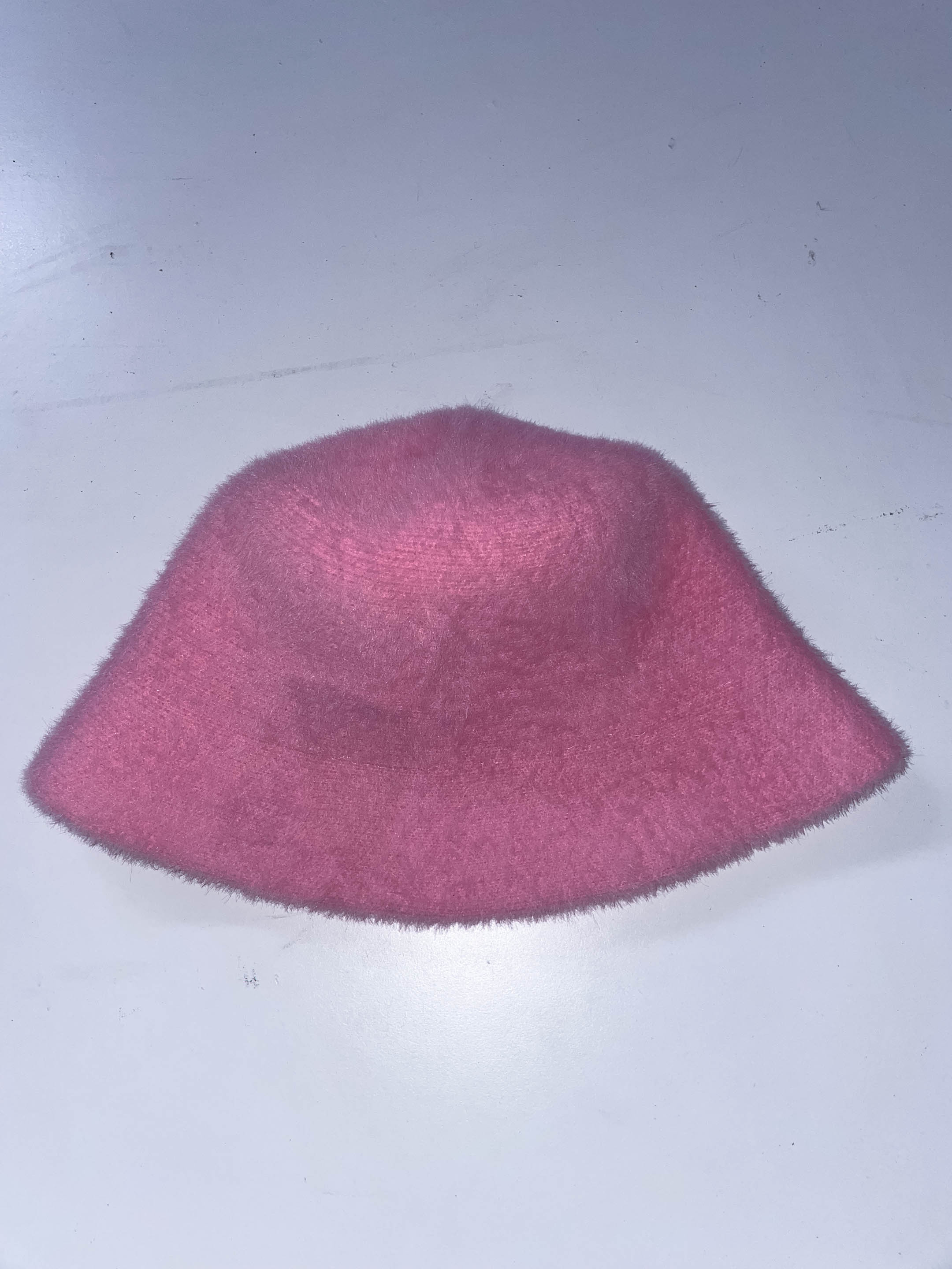 Vintage womens wool pink bucket hat