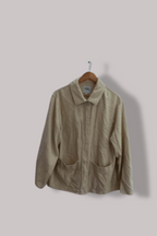  Zara Womens Organic cotton oxford large cream jacket