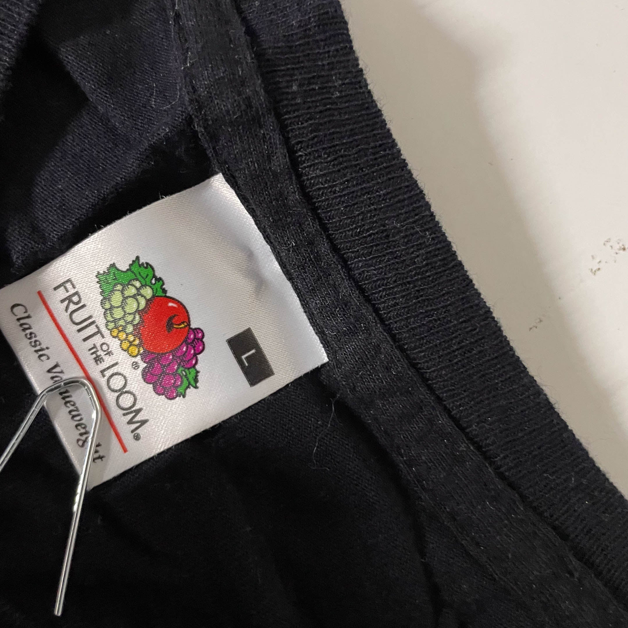 Vintage black fruit of the loom cyclone graphics large tees