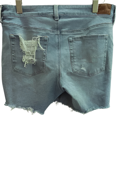 Vintage womens American eagle ripped denim blue bum short size 10
