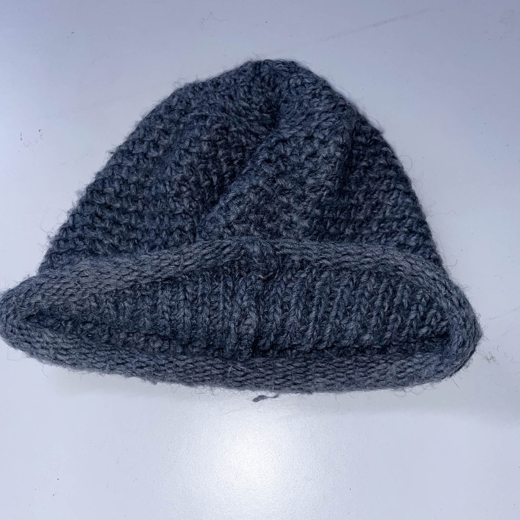 Vintage Handmade grey beanie cap