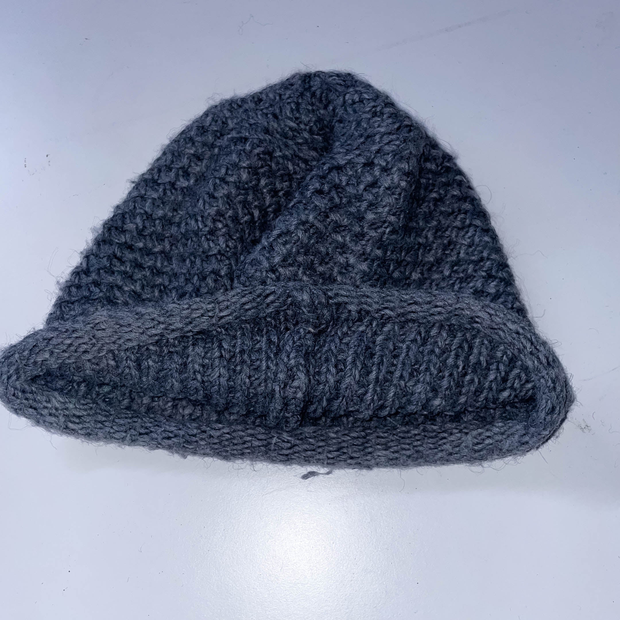 Vintage Handmade grey beanie cap
