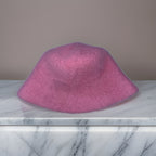 Vintage womens wool pink bucket hat