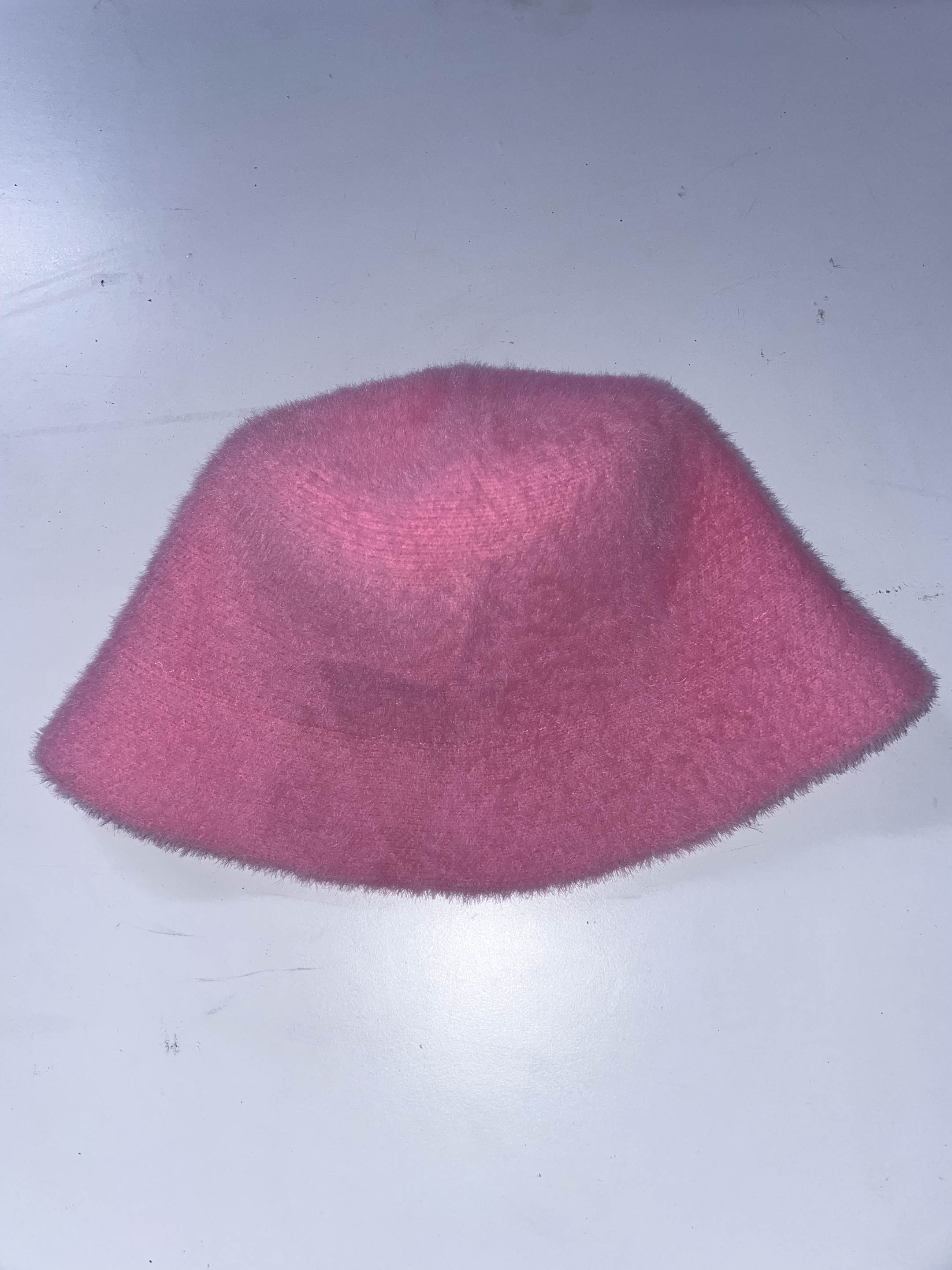 Vintage womens wool pink bucket hat