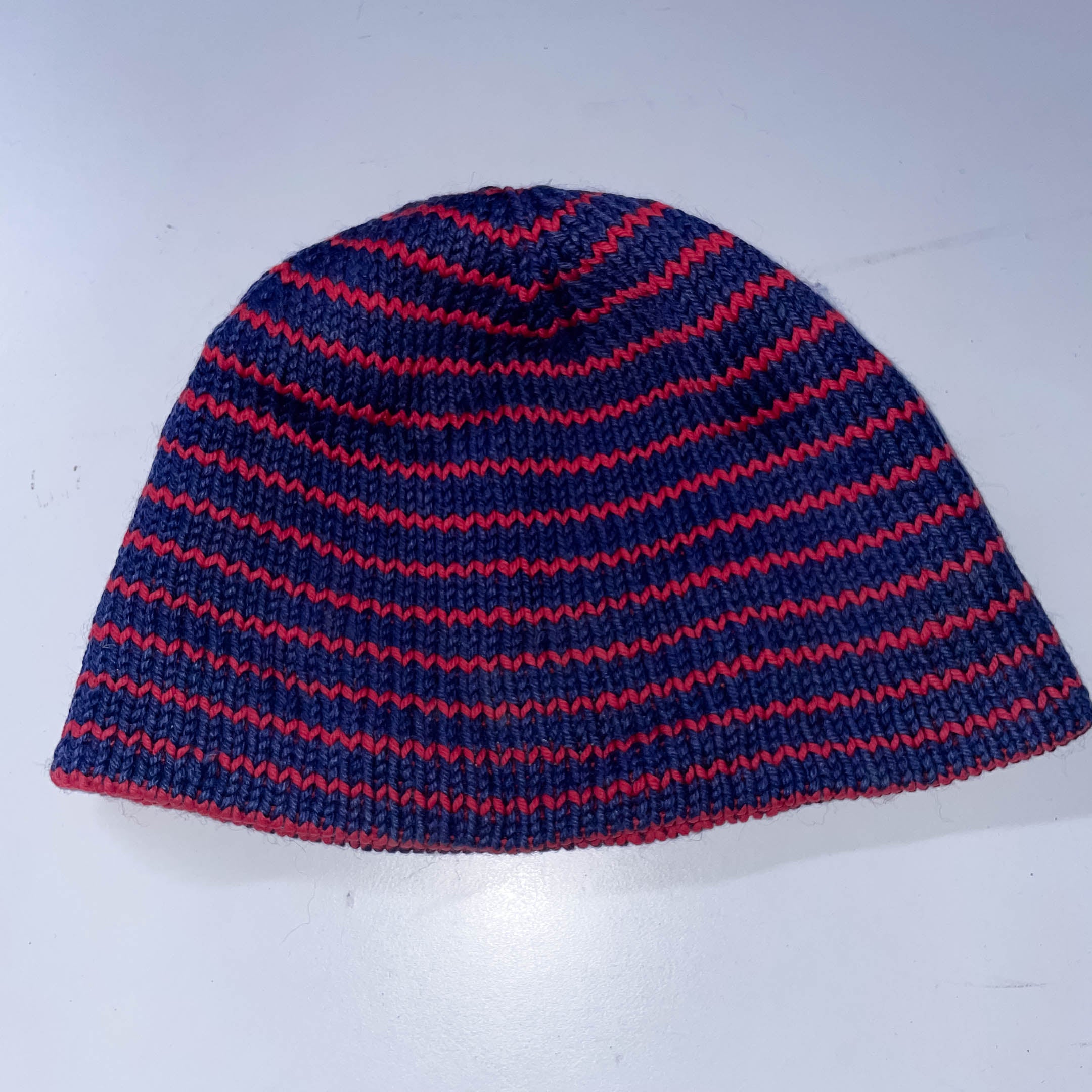 Vintage Multi stripe reversible thick material beanies