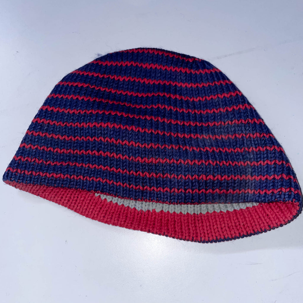 Vintage Multi stripe reversible thick material beanies