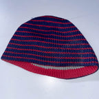 Vintage Multi stripe reversible thick material beanies