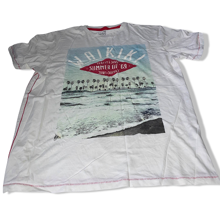 Vintage Walkiki summer surf & supply graphics mens white medium tees