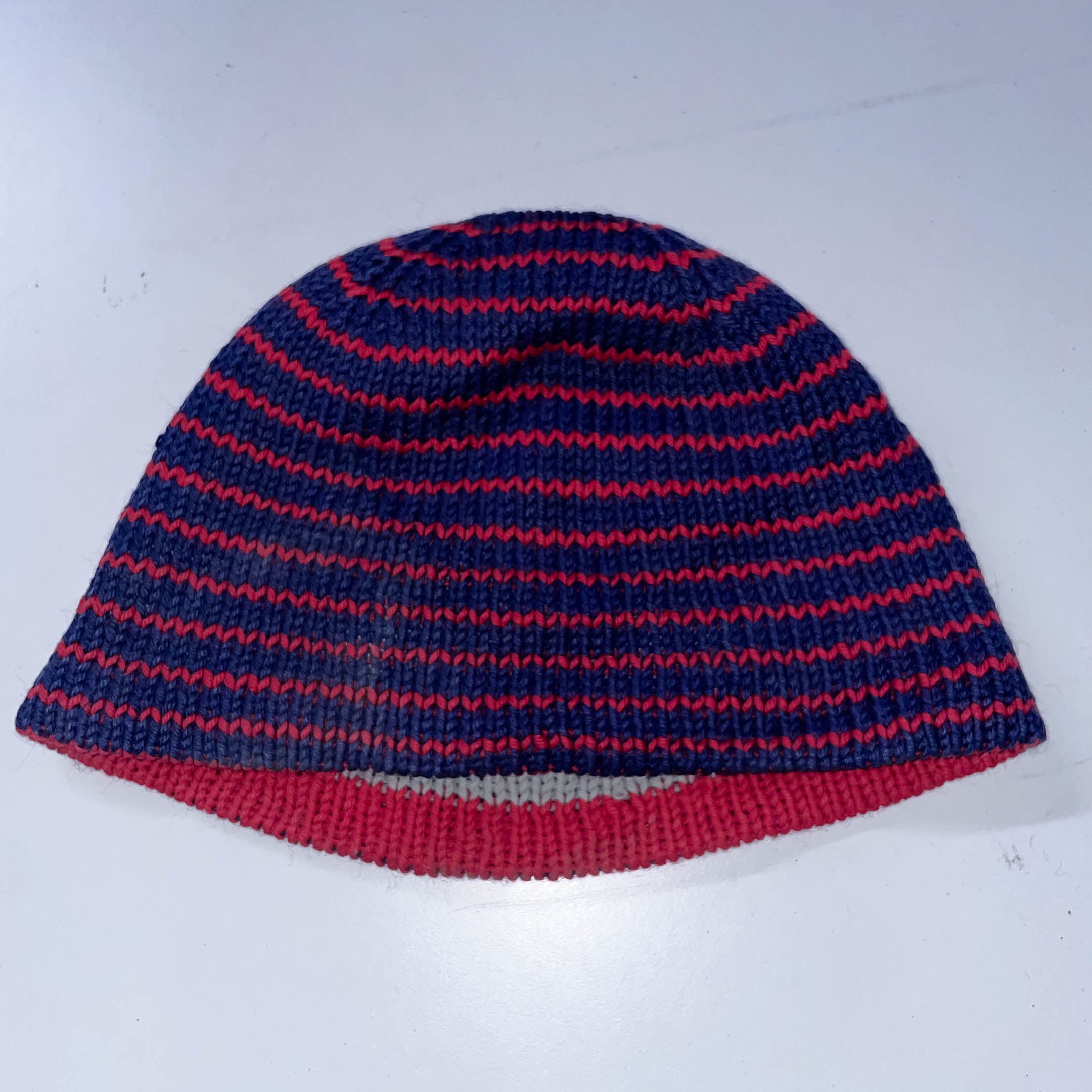 Vintage Multi stripe reversible thick material beanies