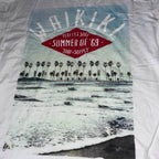 Vintage Walkiki summer surf & supply graphics mens white medium tees