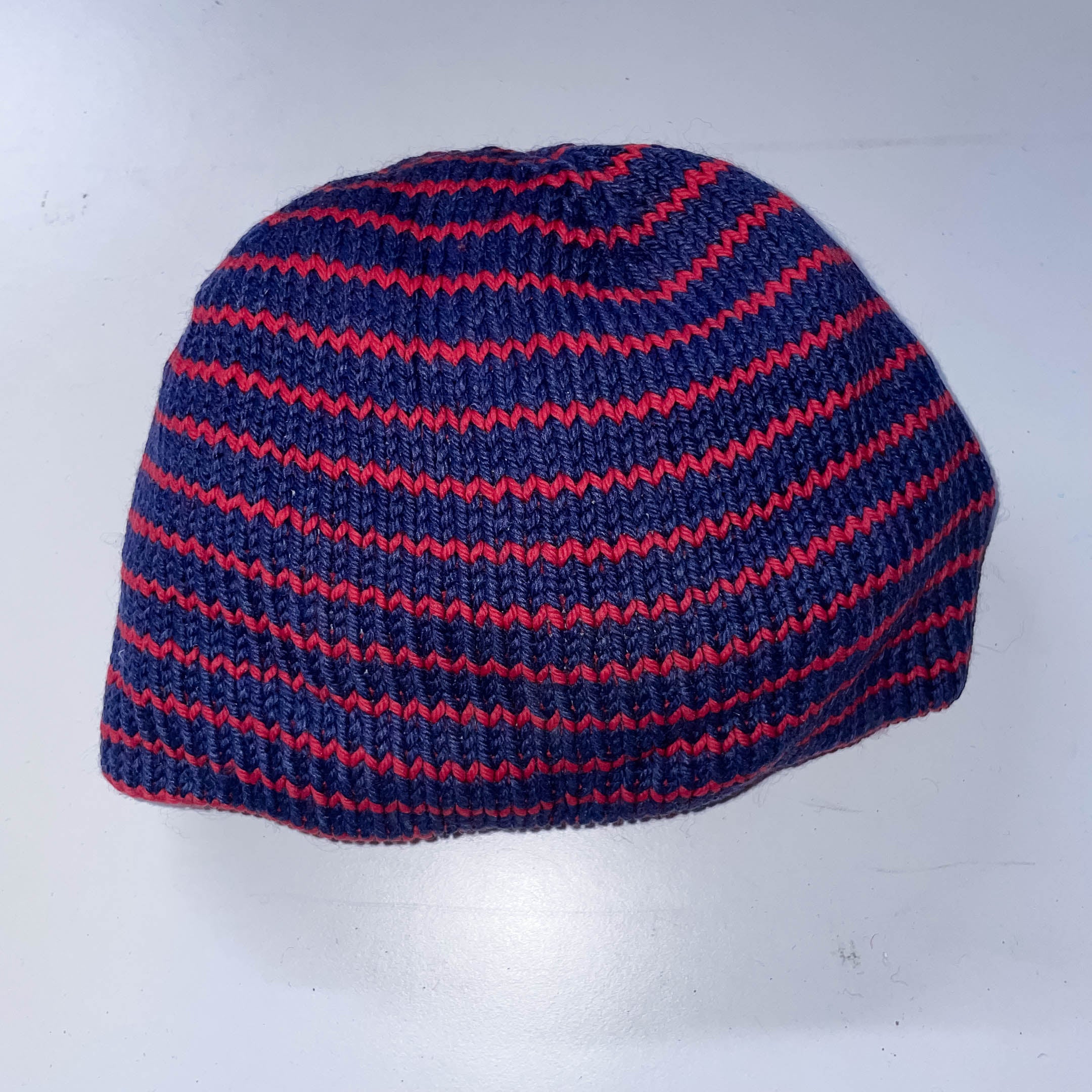 Vintage Multi stripe reversible thick material beanies