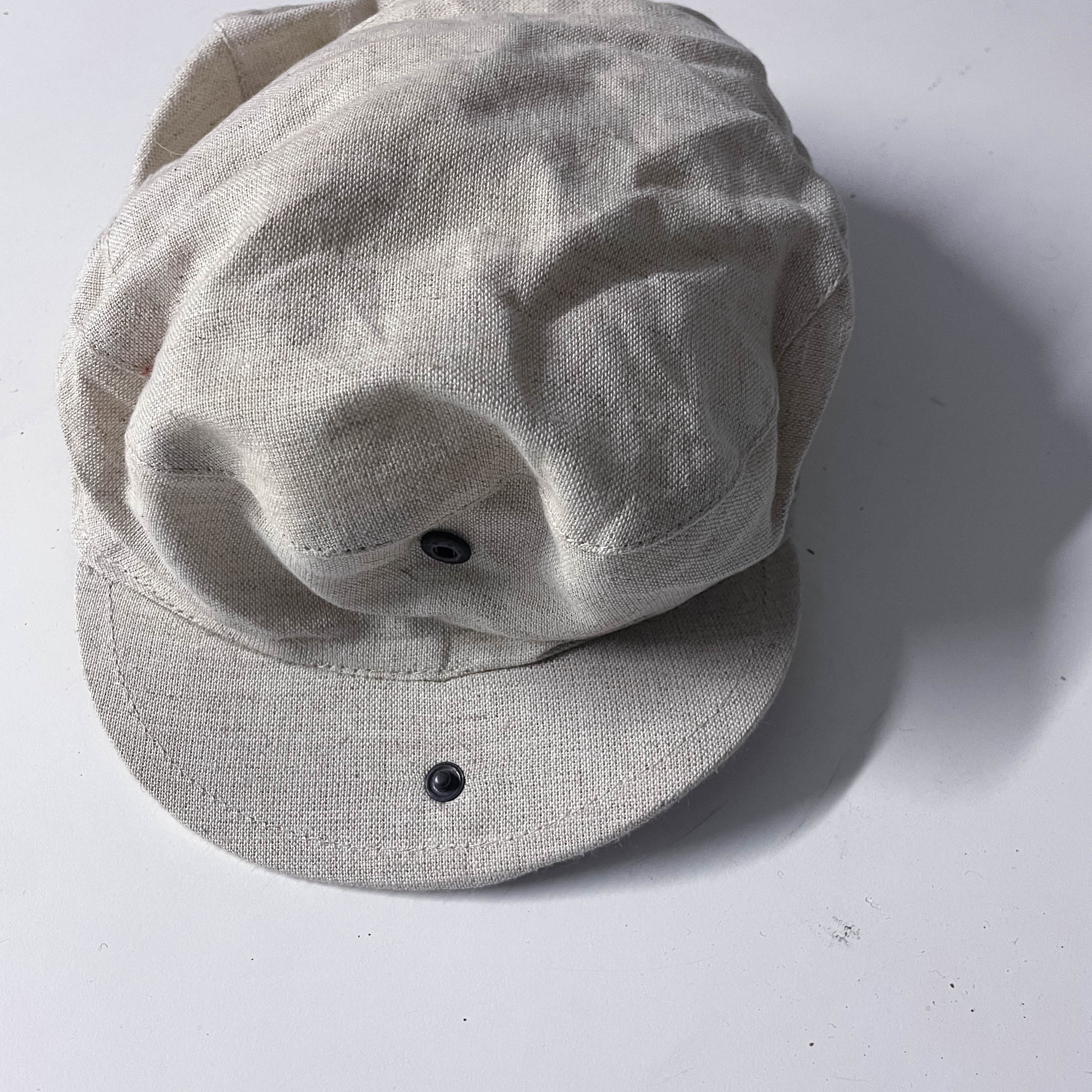 Vintage cream tweed newsboy cap