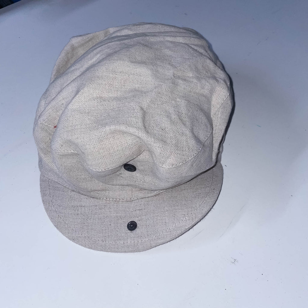 Vintage cream tweed newsboy cap