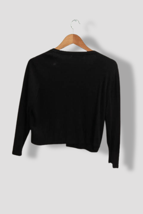 Vintage Black Gerard studed collar womens nylon top size M
