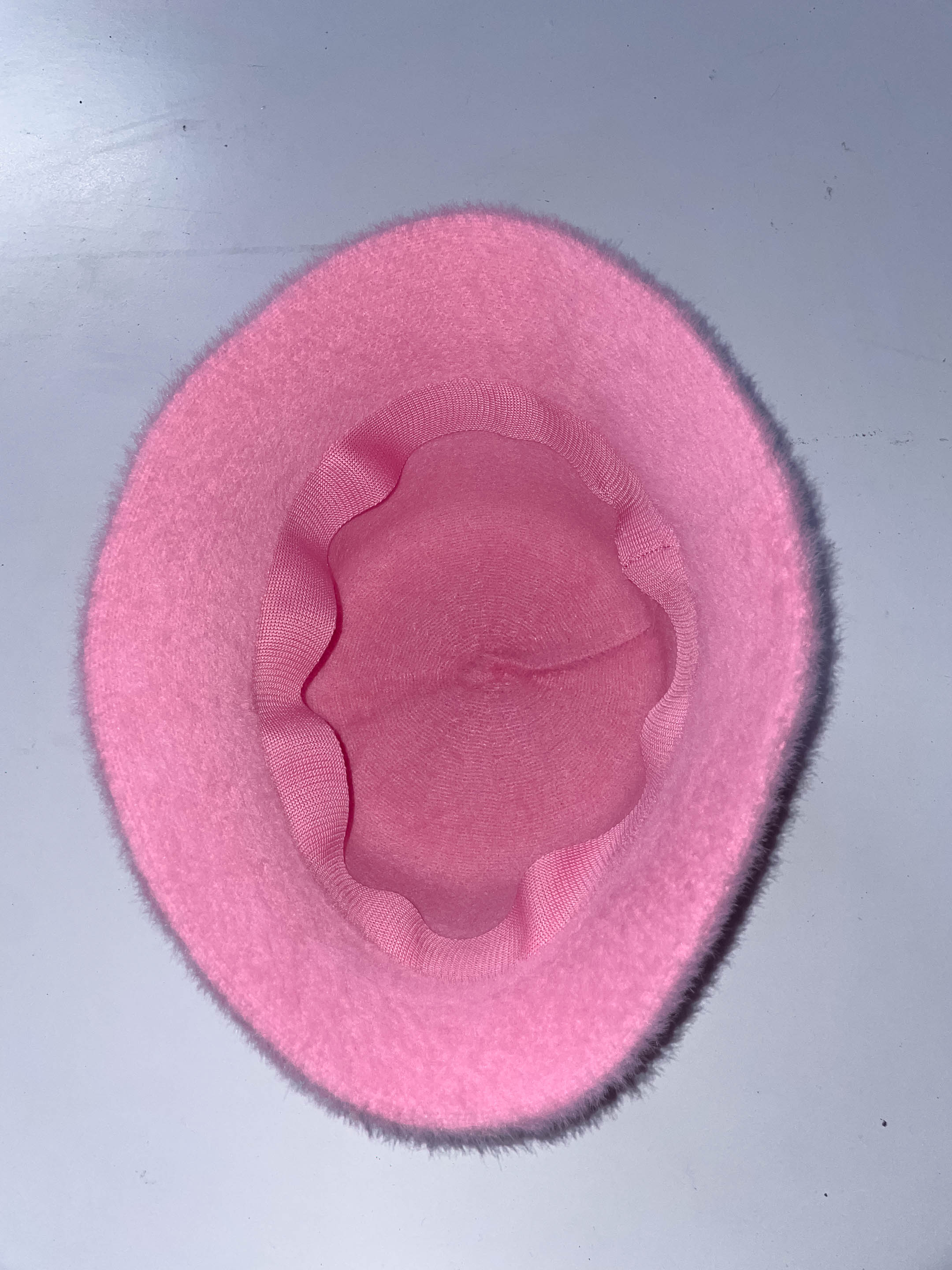 Vintage womens wool pink bucket hat