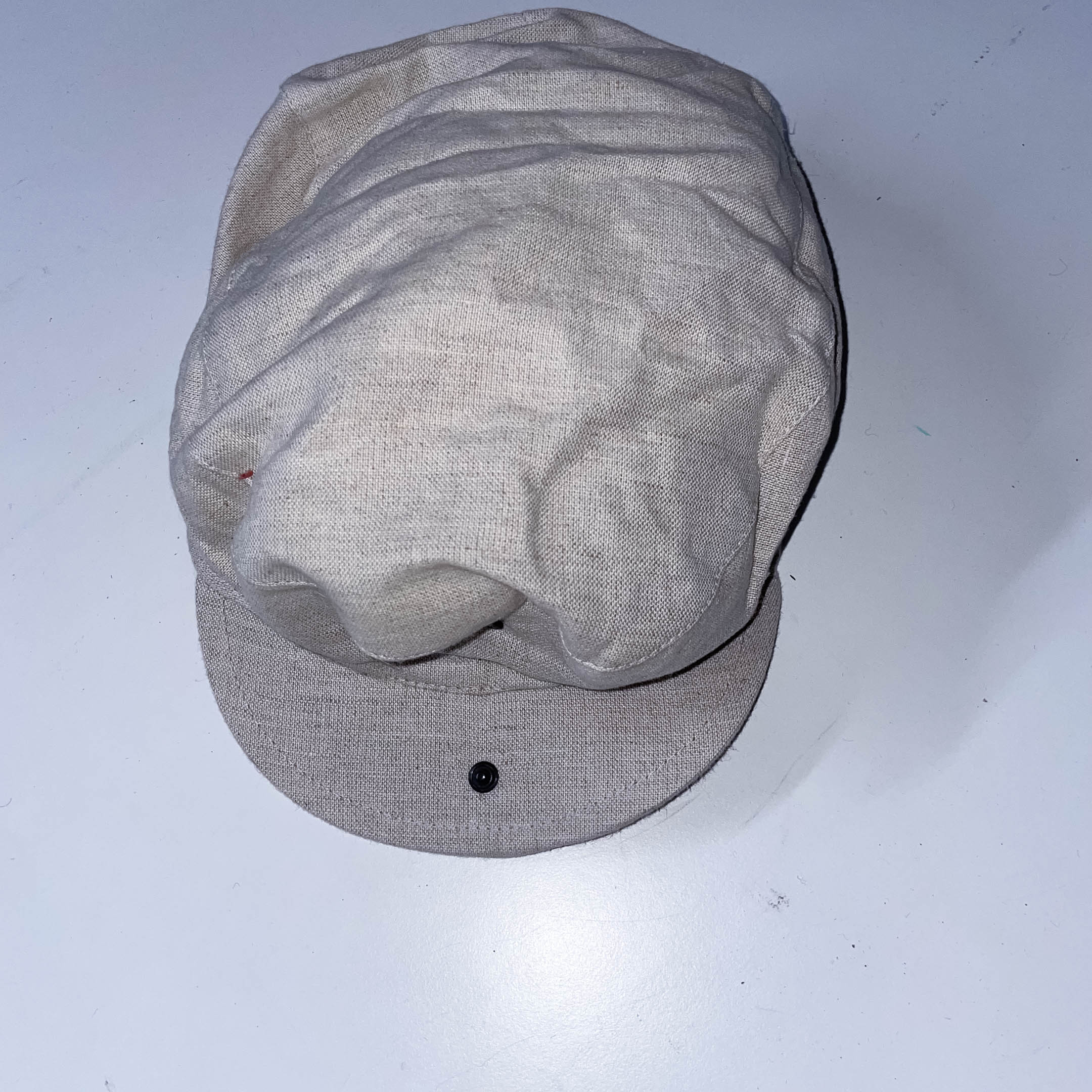 Vintage cream tweed newsboy cap