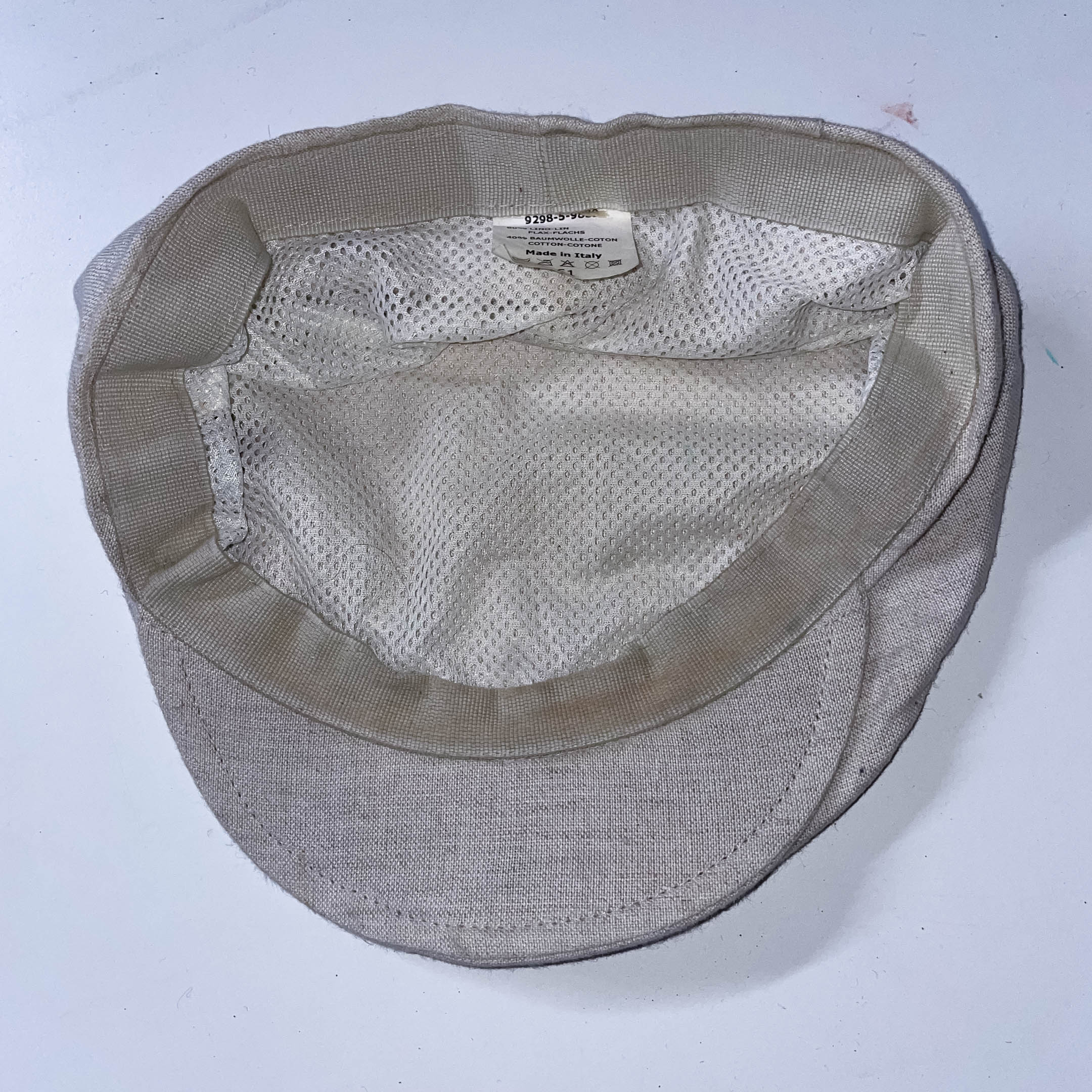 Vintage cream tweed newsboy cap