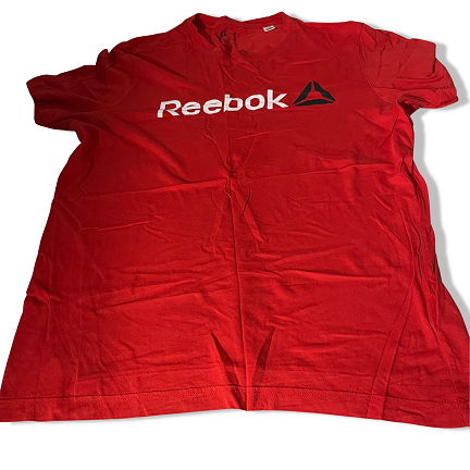 Vintage Reebok big logo red mens large tees