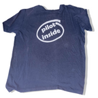 Vintage black Pilot inside graphics mens tees M/L