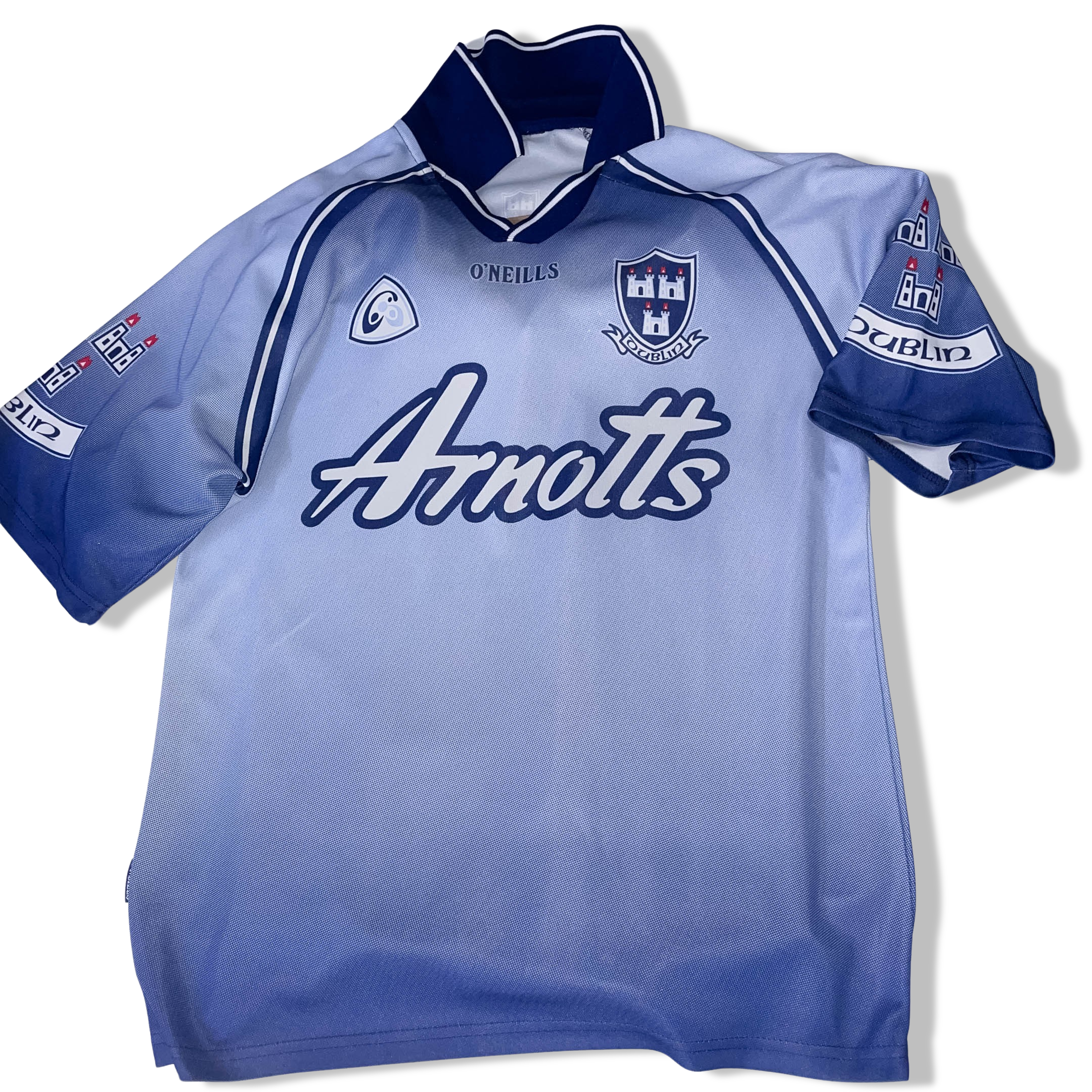 Vintage O'Neills Ath Cliath Dublin Arnotts Soccer/Football Jersey blue L/XL