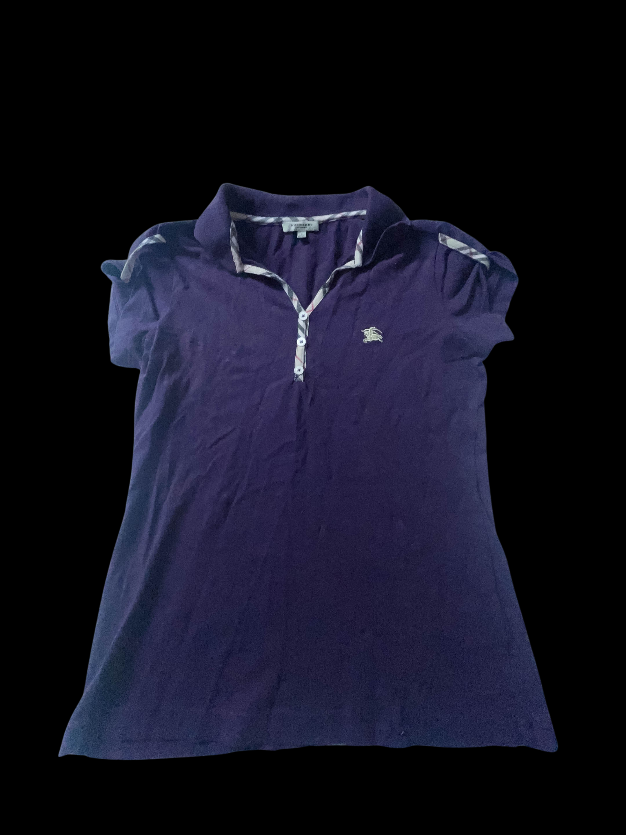Burberry polo online shirt womens purple