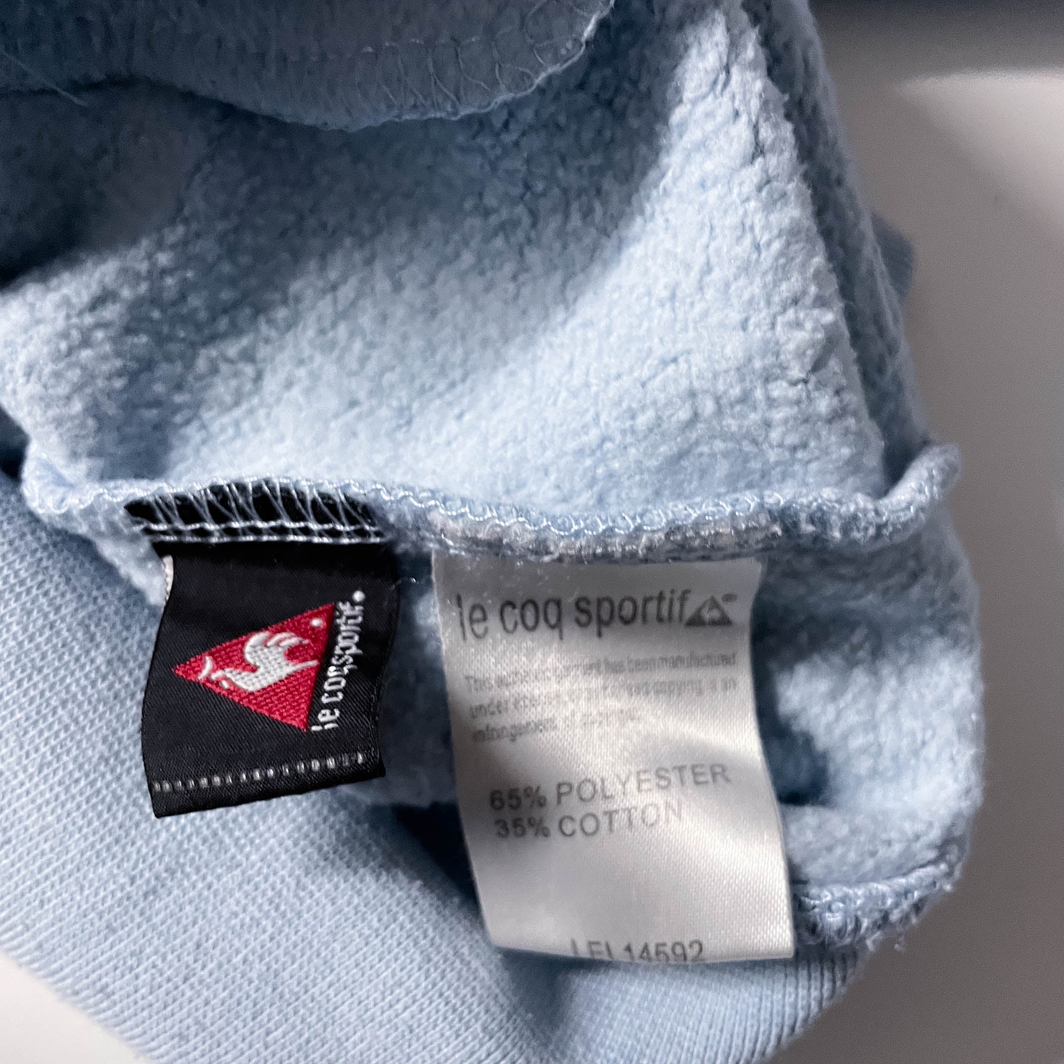 Vintage Le Coq Sportif blue full zip medium hoodie