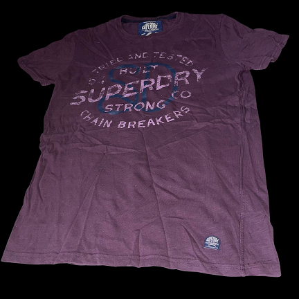 Vintage Superdry original graphics medium brown tees