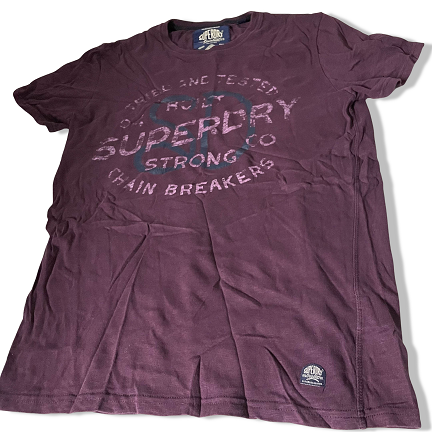 Vintage Superdry original graphics medium brown tees