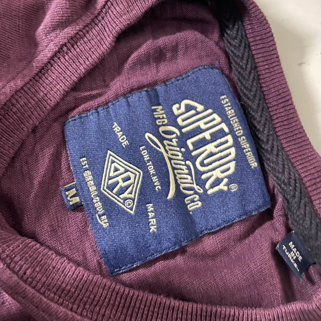Vintage Superdry original graphics medium brown tees