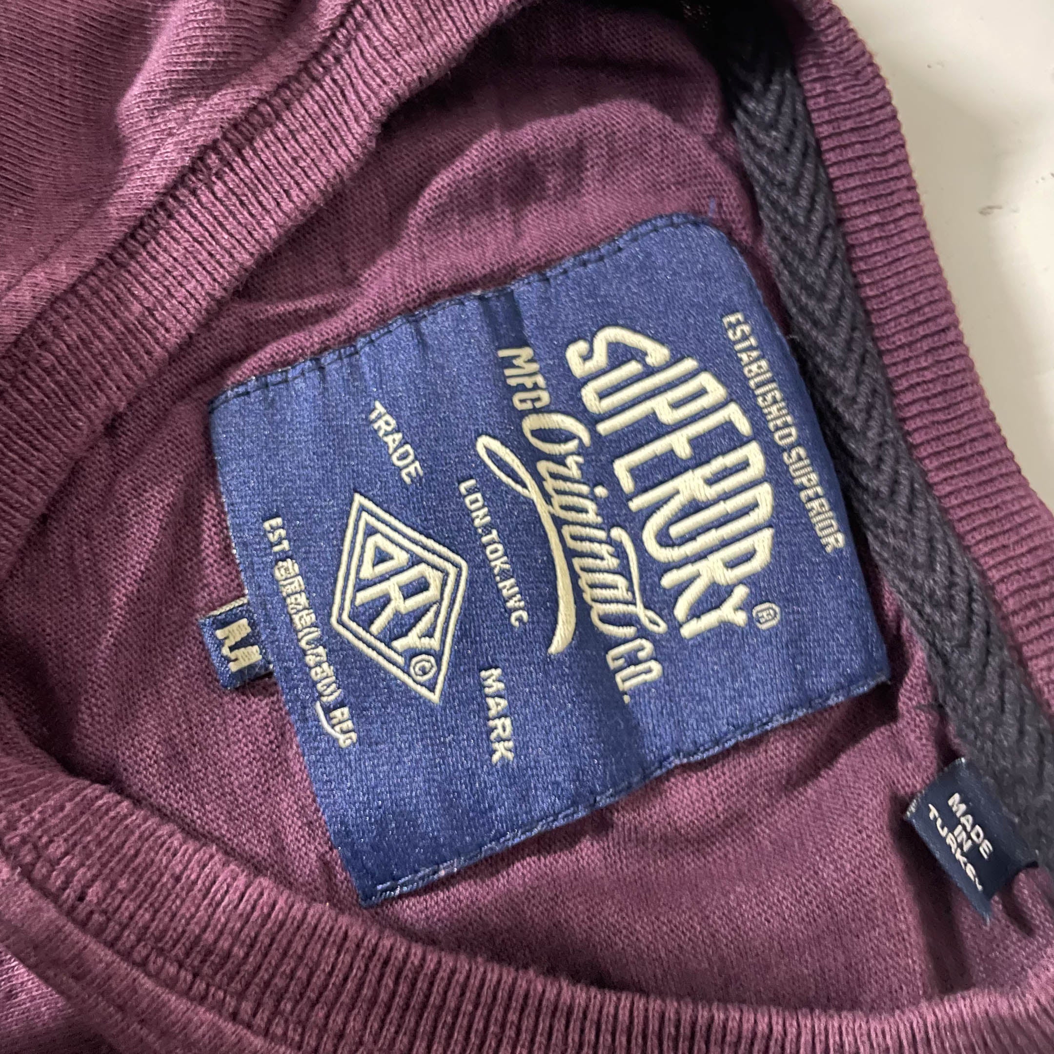 Vintage Superdry original graphics medium brown tees