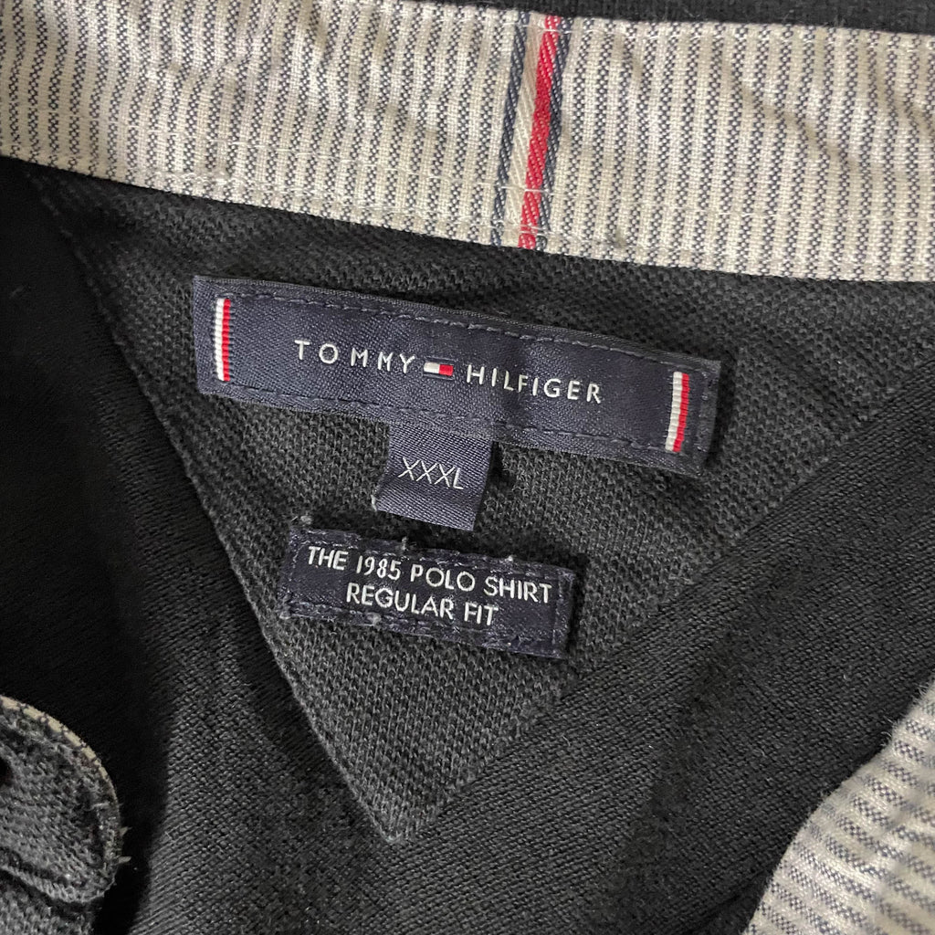 Vintage 90's Tommy Hilfiger black XXXL polo shirt | L 30 W 24| Black| SKU 3711