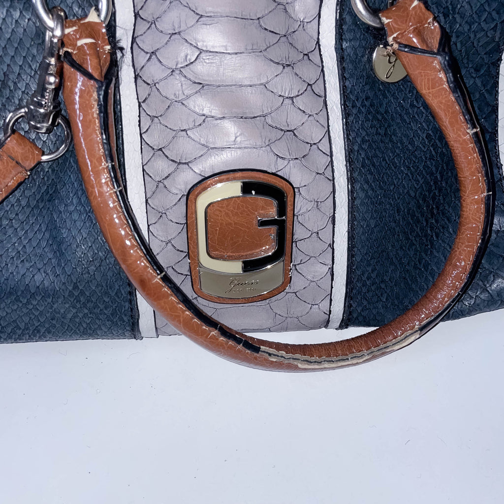 Vintage White Guess Snakeskin handbag